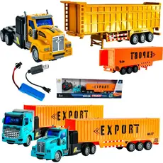 Caminhão Com Controle Remoto Recarregável Com Luz Modelos Peterbilt E Scania Carreta Volvo Bicudao