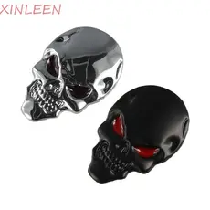 XINLEEN Adesivo De Carro Com Caveira De Metal 3d , Esqueleto De , Liga De Zinco Decalque , Estilo Punk Legal