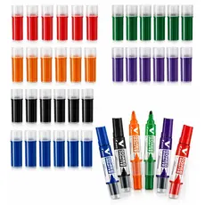Pincel marcador de quadro branco Pilot V Board Master + 12 recargas para caneta tinteiro