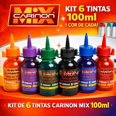 Kit Tinta Para Refil e recarga de Pincel De Quadro Branco 100ml 6 Cores