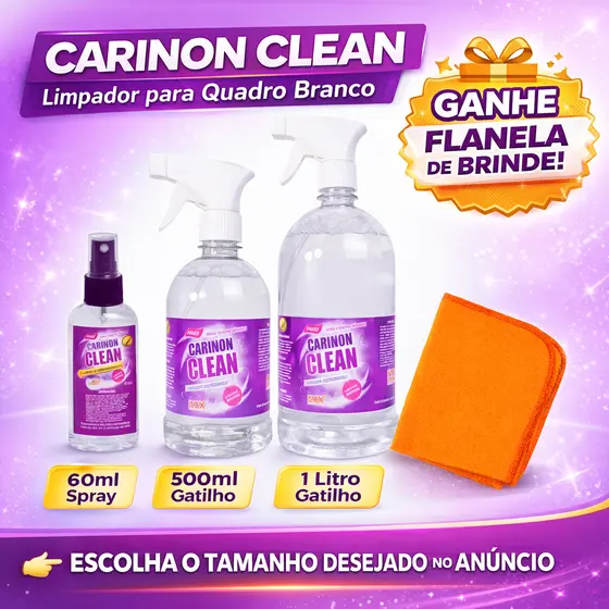 Limpador Especial de Tinta de Pincel para Quadro Branco 60ml, 500ml ou 1L  + Grátis Um Brinde Flanela