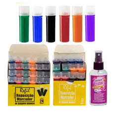 Caixa com 36 Unidades Refil Caneta de Quadro Branco refil para Marcador Pilot + Limpador