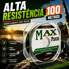 Linha De Pesca Forte Max Force Maruri 100 Metros Cor Verde Escuro
