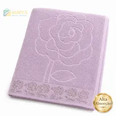 Toalha Banho Algodão Secagem Rápida Roxa 140x75 Macia Absorvente Grande Toalha Corpo
