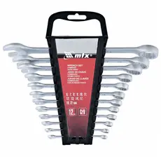 Jogo de chave combinada de 6 a 22 mm aço cromo vanádio com 12 peças - MTX