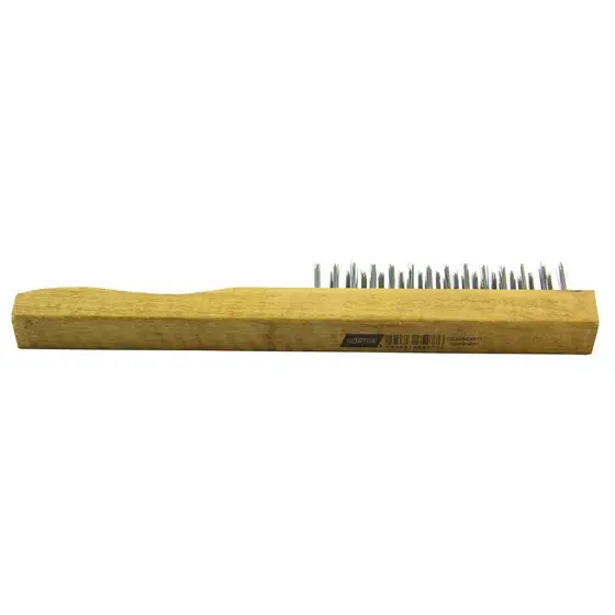 Escova de aço temperado manual com 3 fileiras - Norton