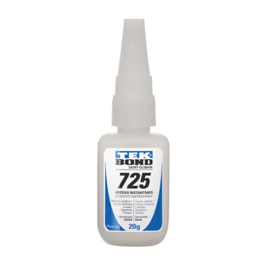 Adesivo instantâneo cianoacrilato 20 gramas - 725 TekBond