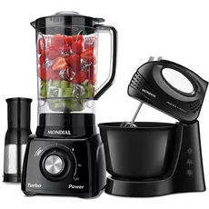 Kit Liquidificador 550W Turbo Power L-99-FB + Batedeira 400W Prática - B-44-B Mondial
