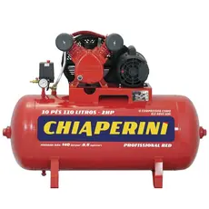 Compressor de ar 10 pés 2 HP 110L RED Chiaperini 110/220V