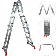 Escada multifuncional de aluminio 4x4 16D. 13 em 1 Botafogo
