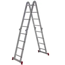 Escada multifuncional de alumínio 4 x 5 com 20 degraus 13 em 1 - ESC0294 - Botafogo