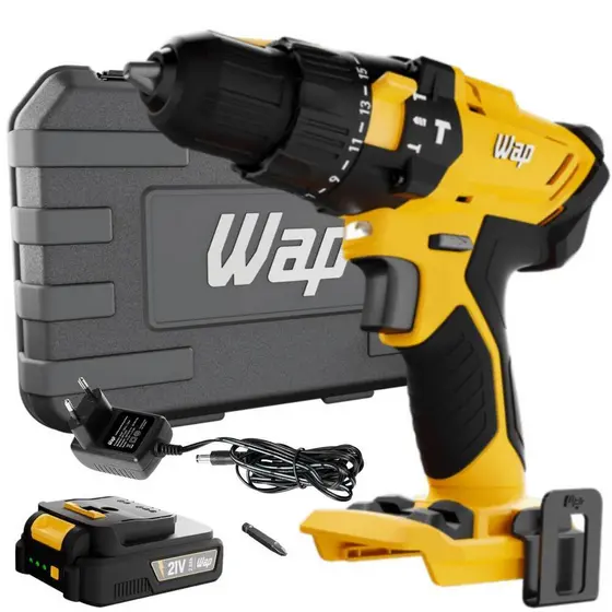Furadeira Parafusadeira de impacto 3/8pol bateria 21V com maleta - K21 ID02