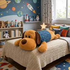 Xuxão Dog Gigante 1,10m Pelúcia Travesseiro Corpo Macio para Abraçar e Dormir