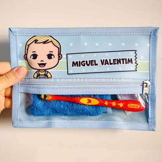 PORTA ESCOVA - ORGANIZADOR HIGIENE INFANTIL - COM NOME - anuncio 1