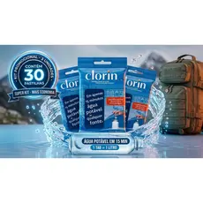 Kit Pastilhas Purificadoras de Água Portátil para Camping, Trilhas, Trekking - Clorin 1