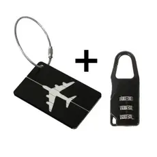Kit Tag de Mala e Cadeado com Código de 3 Dígitos – Segurança e Identificação de Bagagem