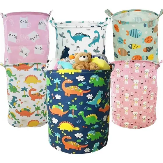Cesto Organizador de Brinquedos e Roupas 60L Cesto de Brinquedos infantis Cesto de Roupas Sujas