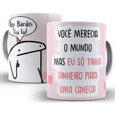 Caneca De Aniversário Flork Meme 325 Ml De Porcelana para Presente Personalizada