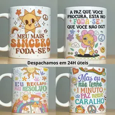 Caneca de Porcelana Personalizada - Xícara com Frases Divertidas e Engraçadas - Indelicadas
