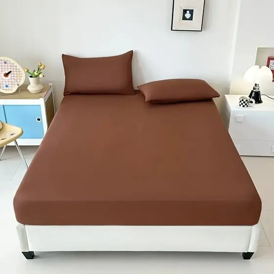 Jogo de Lençol Queen 3 Peças Com Elástico 400 Fios Cama Box Toque Macio de Algodão