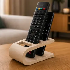 Porta Controle Remoto 3 Compartimentos Organizador Para TV Ar Condicionado Home Rack Mesa Sala Quarto