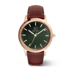 Relógio de Luxo Masculino Couro Marrom Casual New Port 40mm