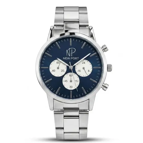 Relógio Masculino Cronógrafo Prova Dágua Elegante Azul 42mm