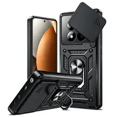 Capa de telefone rígida para choque e queda com suporte de metal Para Redmi Note 15 Pro+ Note 14 Pro Note 13 Pro 14C 13C