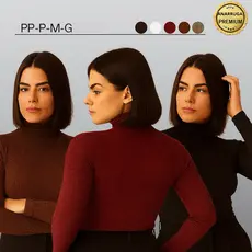 Blusa Feminina Manga Longa Anarruga Gola Alta Elegância e Conforto blusinha outono inverno 2025