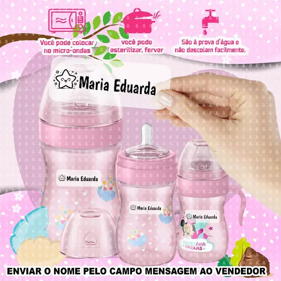 Etiqueta Escolar Personalizada Transparente