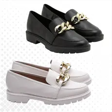 Mocassim Feminino Beira Rio Loafer Tratorado