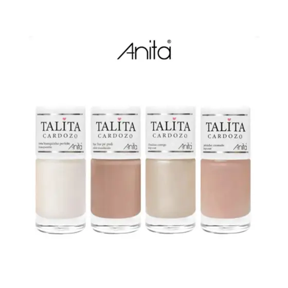Kit Esmalte Anita Talita Cardozo Meu Branquinho Perfeito Esmalte Atacado 10ml Manicure Top Coat