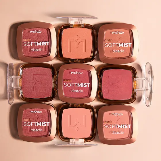 Blush Facial Em Pó Compacto Soft Mist Dia a Dia Mahav