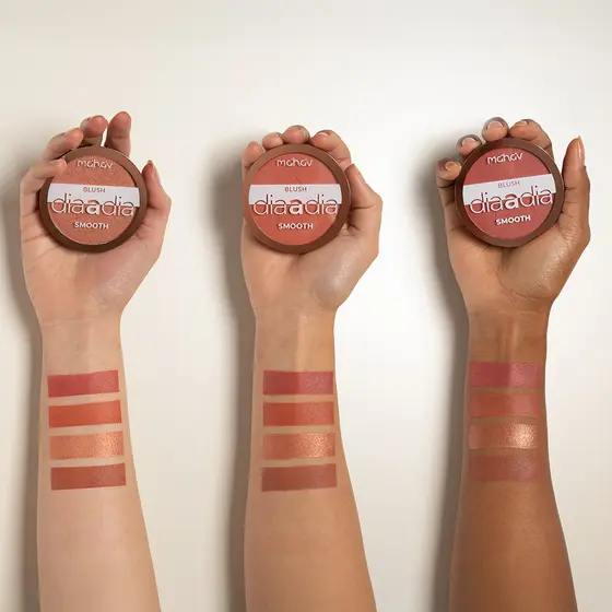 Blush Facial Em Pó Compacto Smooth Dia A Dia Mahav