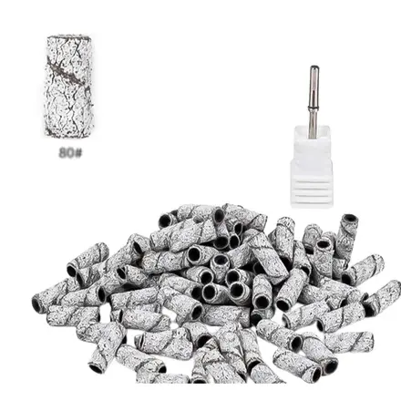 Kit 50 Refils +Broca Lixa Bits Mandril Motor Elétrica 50und-MINI