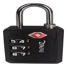 Cadeado Com Segredo 40mm Em Zamac Tsa 30z Cor Preto - Papaiz