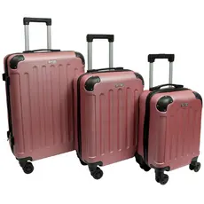 Kit 3 Malas Viagem M, P E PP Bordo Despache Rígida Rodinhas Clavos