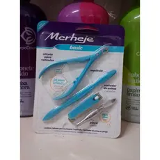 Merheje Basica Kit Alicate + Espátula + Cortador + Pinça