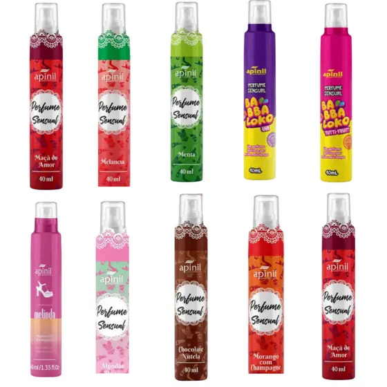 KIT 10 UNIDADES DE PERFUME SENSUAL SPRAY APINIL 40 ML