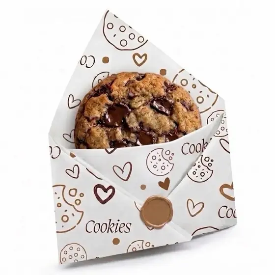 Papel Manteiga Cookie ou Brownie 15x15 cm Barreira Antigordura Proprio para Alimentos.