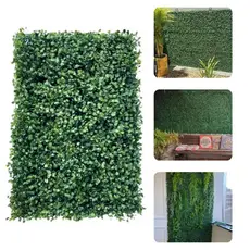 Placa de Grama Buchinho 40x60 Jardim Vertical Artificial 308 Folhas Parede Verde Muro Ingles Plantas Artificiais
