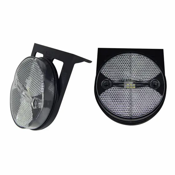 Kit 2 Luz Lanterna Lateral 3led Bivolt Carreta/caminhão Randon 85mm Cristal