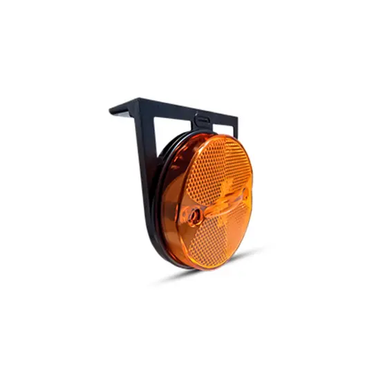 8 X Luz Lanterna Lateral 3led Bivolt Carreta/caminhão Randon 85mm AMBAR ( Laranja)