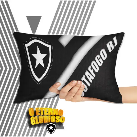 Almofada Botafogo Enchimento em Micro Fibra 100% Siliconada - Antialérgica (Bem Fofinha) 18x28