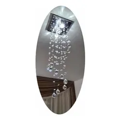 Lustre Cristal Legítimo K9 Espiral 20x20cm Luminária Teto Decorativa Com 3 Soquetes GU10 Premium