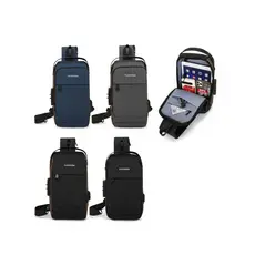 Bolsa Mochila Anti Furto Tiracolo Pochete Transversal Ombro Anti-roubo Usb