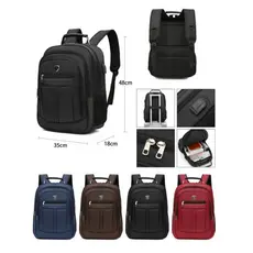 Mochila Notebook Faculdade e Trabalho com Entrada Impermeavel Reforçada Cabo de Aço 23-1