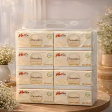 Lenços de Papel 5 Camadas  Kit com 8 Unidades Resistência Extra e Suavidade Garantida