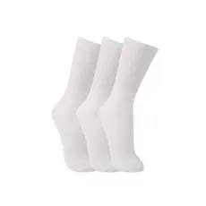 18 Pares Meia Sport 100% Branca Cano Alto Grossa Algodão