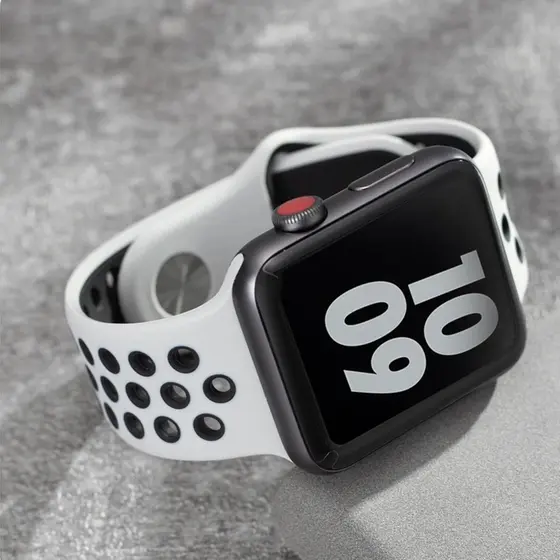 Pulseira Silicone Bicolor respirável Para Apple Watch 38 40 41 42 44 45 49 mm NÃO INCLUI RELOGIO Qualidade Premium